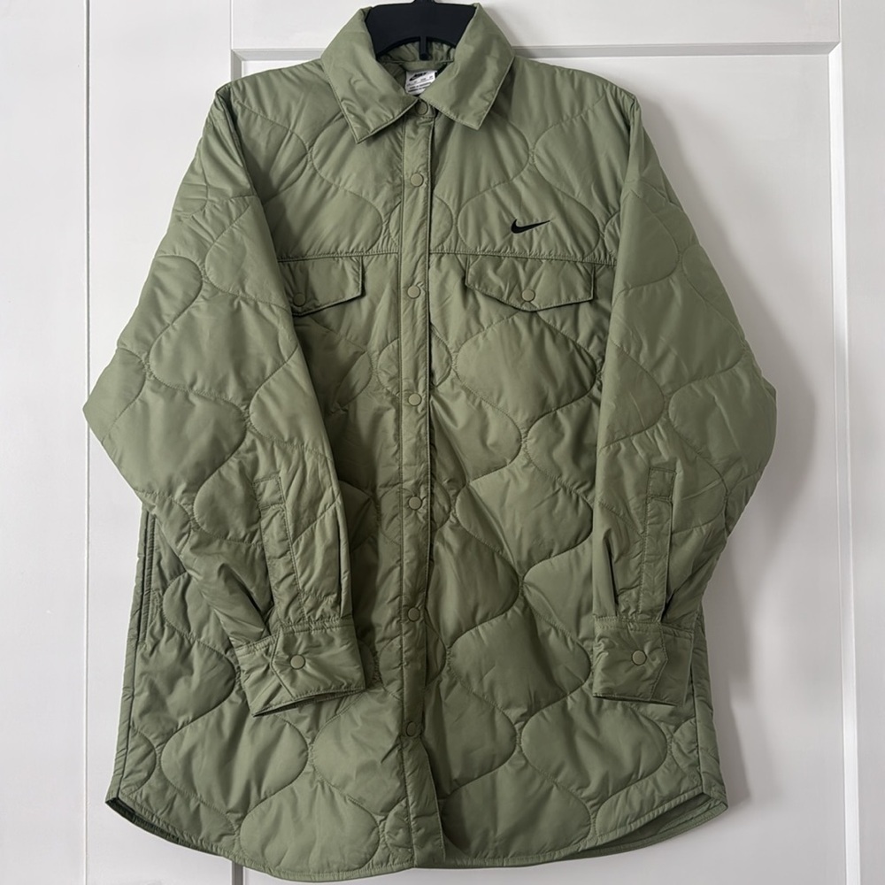 Nike Women's Sportswear Essentials Quilted Trench Coat NWT Size XS oversized - Picture 10 of 15